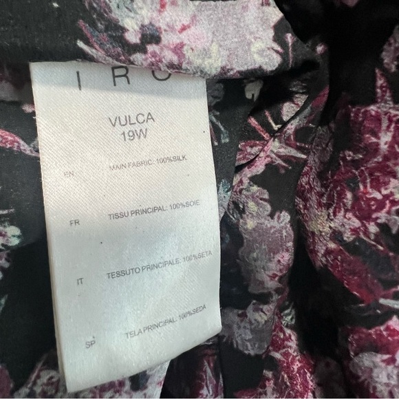 IRO Vulca Blouse in Black & Burgundy in Excellent Pre Loved Condition - Picture 10 of 11